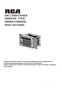 Manual RCA RACE5002E Air Conditioner