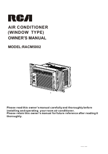 Manual RCA RACM5002 Air Conditioner