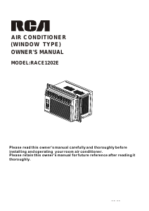 Manual RCA RACE1202E Air Conditioner