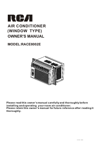 Manual RCA RACE8002E Air Conditioner