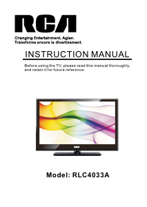 Handleiding RCA RLC4033A LCD televisie
