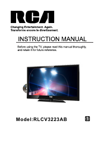 Handleiding RCA RLCV3223AB LCD televisie