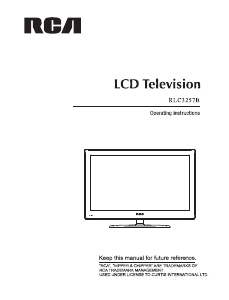 Handleiding RCA RLC3273A LCD televisie