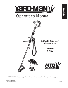 Manual Yard-Man YM90 Grass Trimmer