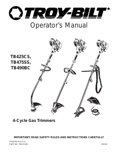 Manual Troy-Bilt TB475SS Grass Trimmer
