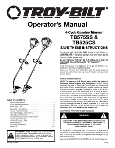 Manual Troy-Bilt TB575SS Grass Trimmer