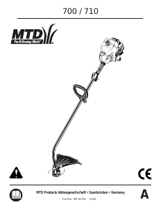 Bedienungsanleitung MTD 700 Rasentrimmer