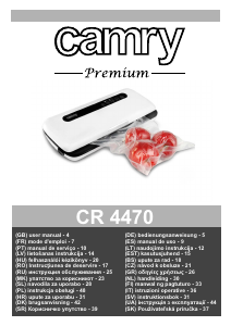 Manual Camry CR 4470 Máquina vácuo