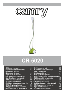 Bruksanvisning Camry CR 5020 Handhållen steamer