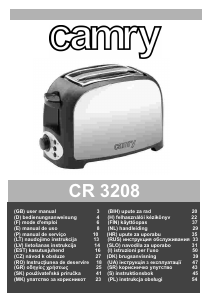 Manual Camry CR 3208 Torradeira