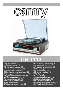 Vadovas Camry CR 1113 Gramofonas