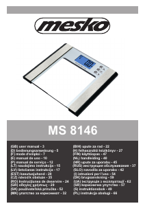 Handleiding Mesko MS 8146 Weegschaal