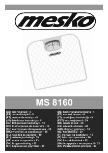 Handleiding Mesko MS 8160 Weegschaal