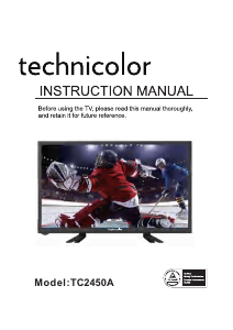Bruksanvisning Technicolor TC2450A LED TV
