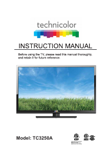 Bruksanvisning Technicolor TC3250A LED TV