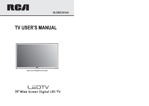 Manual RCA RLDED3916A LED Television
