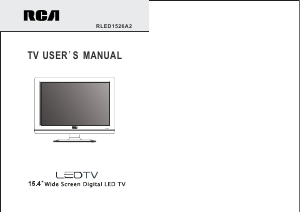 Handleiding RCA RLED1526A2 LED televisie