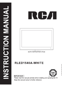 Bruksanvisning RCA RLED1530B-WHITE LED TV