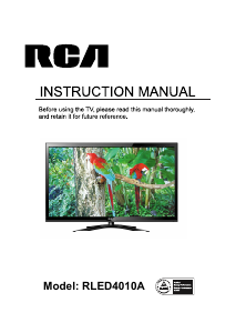 Bruksanvisning RCA RLED4010A LED TV