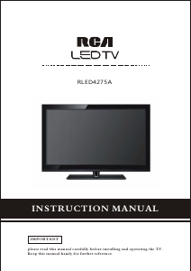 Manual RCA RLED4275A LED Television
