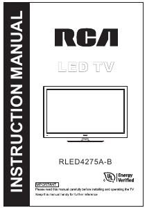 Bruksanvisning RCA RLED4275A-B LED TV