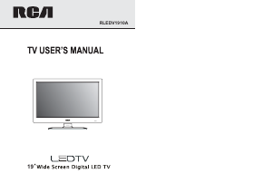 Handleiding RCA RLEDV1910A LED televisie