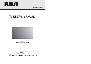Bruksanvisning RCA RLEDV1910A LED TV