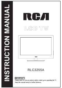 Handleiding RCA RLC3255A LCD televisie