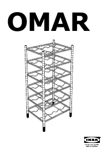 Руководство IKEA OMAR (48 bottles) Винный стеллаж