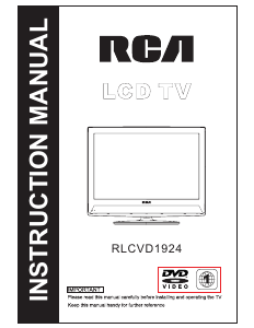 Handleiding RCA RLCVD1924 LCD televisie