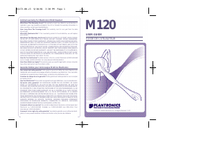 Manual de uso Plantronics M120 Headset