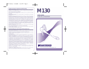 Kasutusjuhend Plantronics M130 Peakomplekt