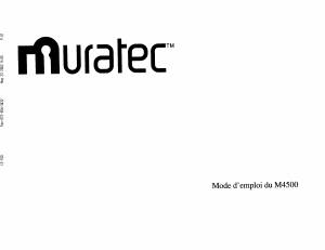 Mode d’emploi Muratec M-4500 Télécopieur