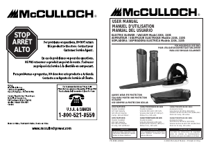 Manual McCulloch MB2205 Leaf Blower