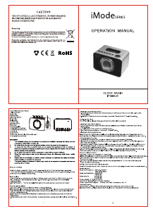 Handleiding iMode IP388UK Wekkerradio