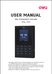 Manual Deli E3765 Time Attendance System