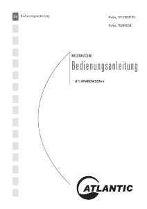 Bedienungsanleitung Atlantic ATLWM60W20A++ Waschmaschine
