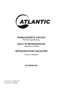 Bedienungsanleitung Atlantic ATLVEKS88X10A+ Kühlschrank