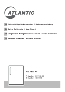 Bedienungsanleitung Atlantic ATL RF88 A+ Kühlschrank