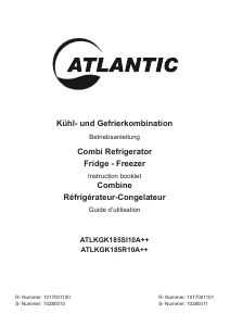 Bruksanvisning Atlantic ATLKGK185SI10A++ Kyl-frys