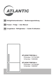 Bedienungsanleitung Atlantic ATLKGK170W10A++ Kühl-gefrierkombination