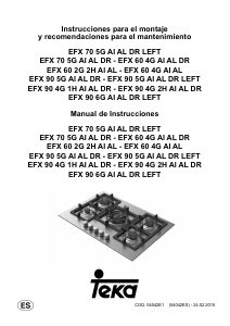 Handleiding Teka EFX 90.1 6G AI AL DR CI Kookplaat
