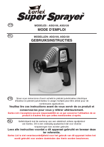 Mode d’emploi Earlex ASG120 Super Sprayer Pistolet à Peinture
