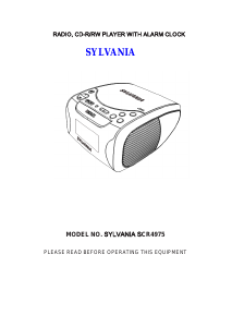 Bruksanvisning Sylvania SCR4975 Stereoanläggning