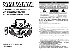 Bruksanvisning Sylvania SRCD4400 Stereoanläggning