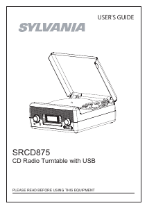 Bruksanvisning Sylvania SRCD875 Skivspelare
