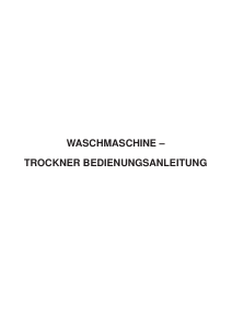 Bedienungsanleitung Techwood WT 1460 A Waschtrockner