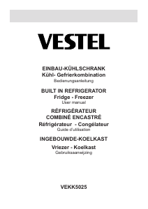 Mode d’emploi Vestel VEKK5025 Réfrigérateur combiné