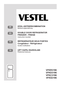 Kullanım kılavuzu Vestel VFKS3196 Donduruculu buzdolabı