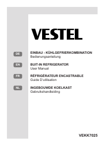 Handleiding Vestel VEKK7025 Koel-vries combinatie